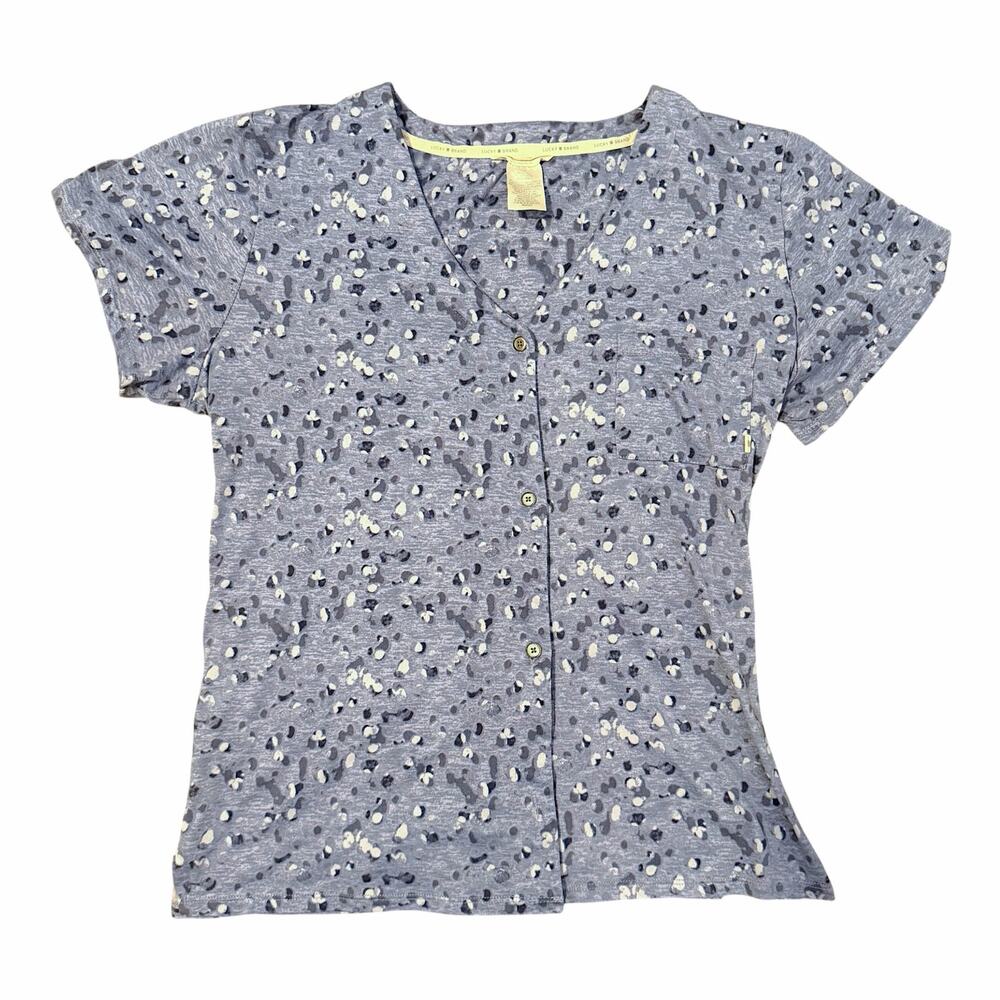 Lucky Brand Blue Floral Abstract Matching PJ Loungewear Set Size Medium - Picture 4 of 6